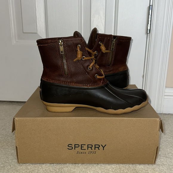 Sperry Saltwater Duck Boot Tan Size 8 - Picture 6 of 7